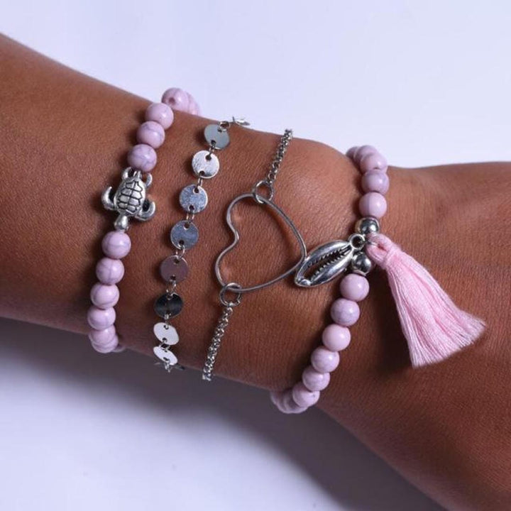 Juego de 5 Pulseras Únicas Premium