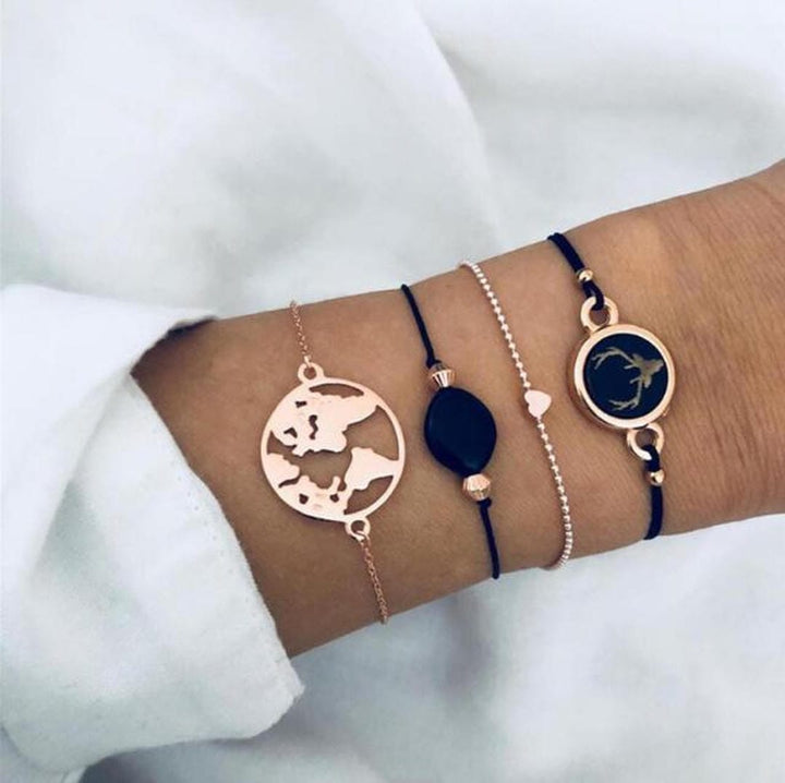 Juego de 5 Pulseras Únicas Premium