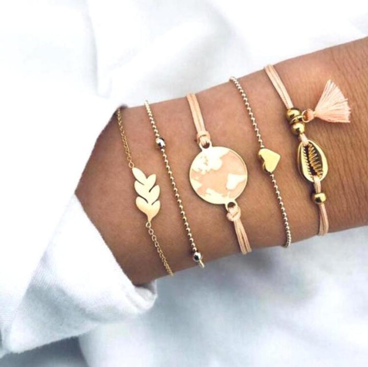 Juego de 5 Pulseras Únicas Premium