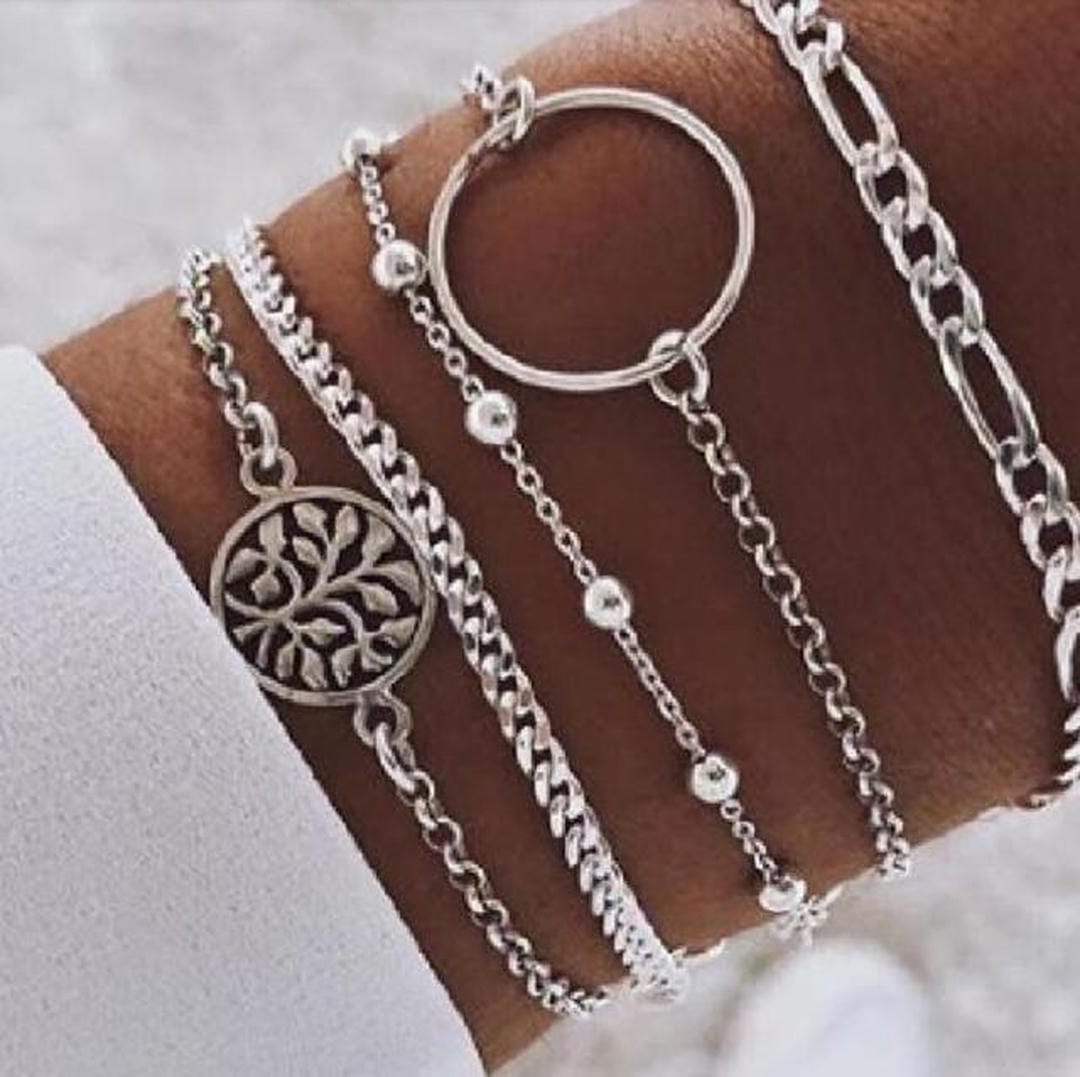 Juego de 5 Pulseras Únicas Premium