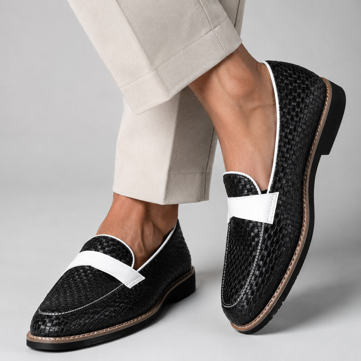 Mocasines de Cuero Tejido Santori