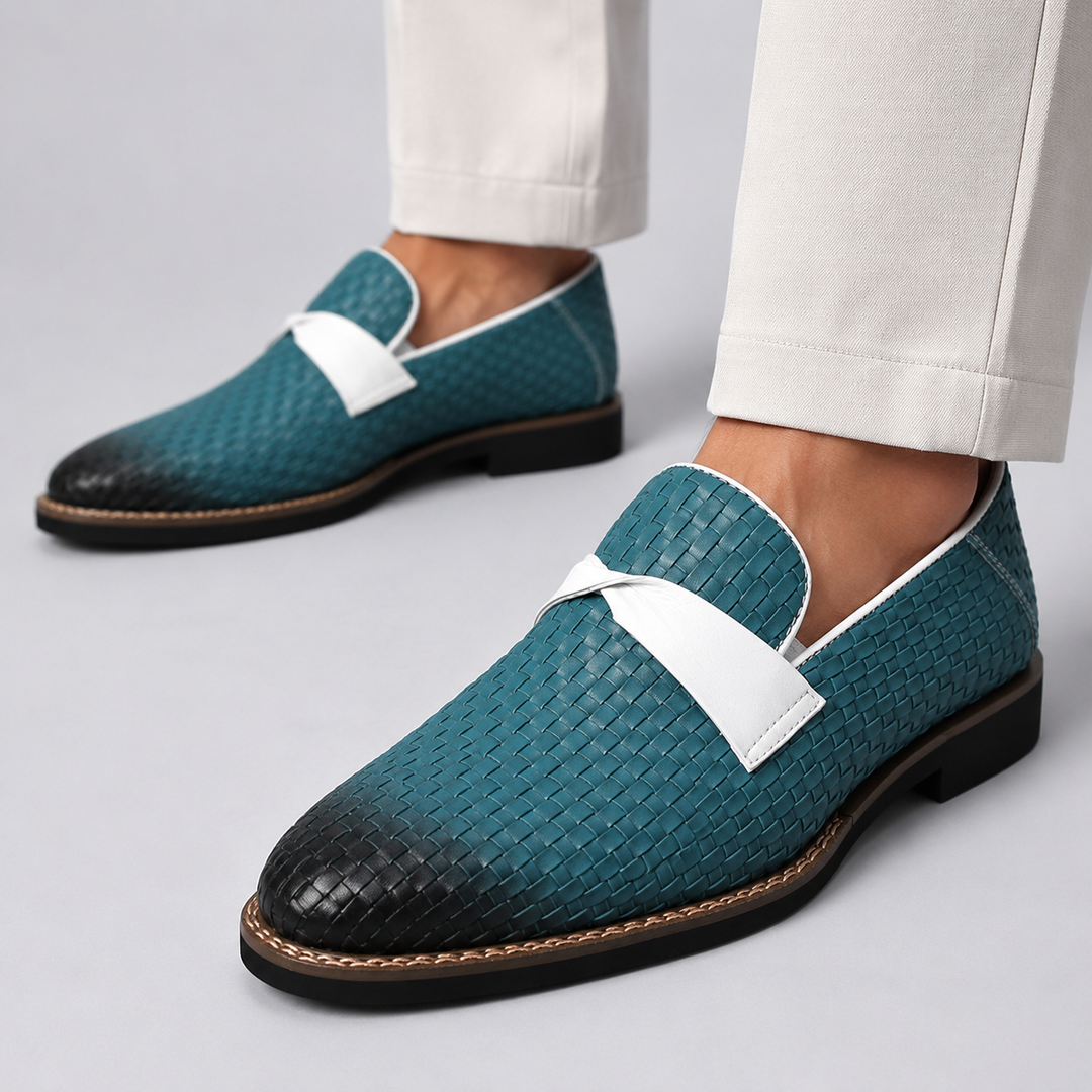 Mocasines de Cuero Tejido Santori